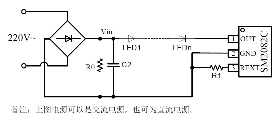 SM2082D高压线性恒流IC产品特点选型及应用注意事项(图2)